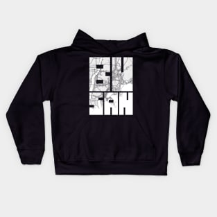 Busan, South Korea City Map Typography - Light Kids Hoodie